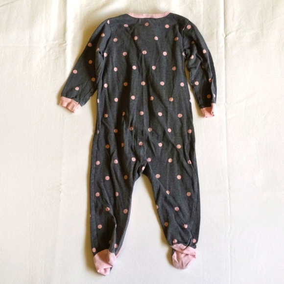gerber cotton polkadot zipper footie sleeper pajamas 3-6 months baby girl - Picture 5 of 5